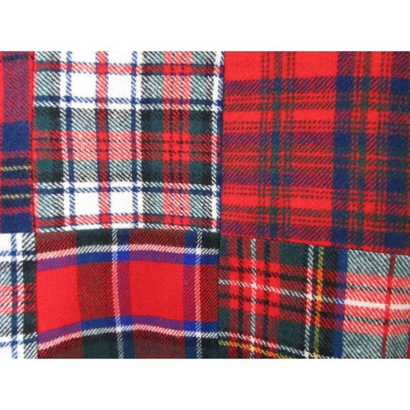 Wool Plaid Patchwork Flare Pants Lined No Tag Vintage Hand Made See Measurements - Picture 6 of 15